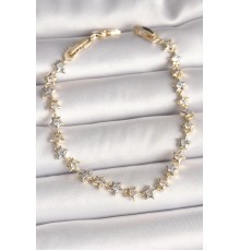 Pirinç Mix Renk Zirkon Taşlı Yıldız Model VIP Seri Kadın Bileklik - TJ-BB6881