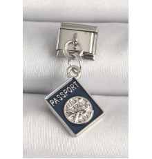 316L Çelik Gümüş Renk Passport Model Nomination Charm - TJ-BC1225