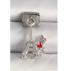 316L Çelik Gümüş Renk Eyfel Kulesi Modeli Nomination Charm - TJ-BC1233