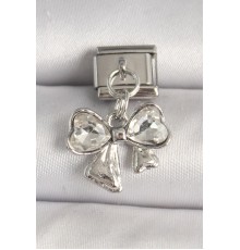 316L Çelik Gümüş Renk Zirkon Taşlı Fiyonk Model Nomination Charm - TJ-BC1300