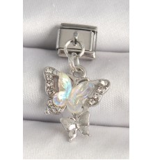 316L Çelik Gümüş Renk Zirkon Taşlı Beyaz Model Nomination Charm - TJ-BC1328