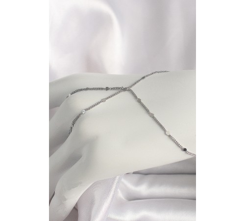 Pirinç Gümüş Renk Pul Detaylı Kadın Şahmeran - TJ-SN618