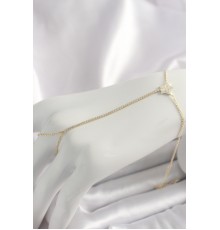 Pirinç Gold Renk Su Yolu Zirkon Taşlı Yıldız Model Kadın Şahmeran - TJ-SN623