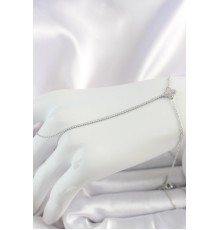 Pirinç Gümüş Renk Su Yolu Zirkon Taşlı İşlemeli Yonca Model Kadın Şahmeran - TJ-SN626