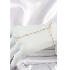 Pirinç Gold Renk Mavi Taşlı Göz Figür Topçuk Detaylı Kadın Şahmeran - TJ-SN629