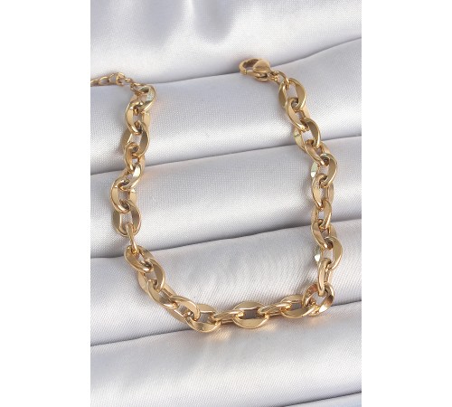 316L Çelik Gold Renk Zincir Model Kadın Bileklik - TJ-BB6936