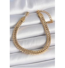 316L Çelik Gold Renk Balık Sırtı Zincir Model Kadın Bileklik - TJ-BB6937