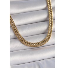 316L Çelik Gold Renk Balık Sırtı Model Kadın Kolye - TJ-BKO10025