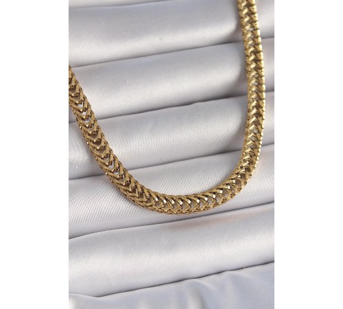 316L Çelik Gold Renk Balık Sırtı Model Kadın Kolye - TJ-BKO10025