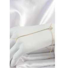 Pirinç Gold Renk Su Yolu Zirkon Taşlı Yonca Model Kadın Şahmeran - TJ-SN627