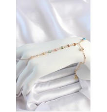 Pirinç Gold Renk Renkli Zİrkon Taşlı Şahmeran - TJ-SN632