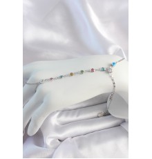 Pirinç Gümüş Renk Renkli Zirkon Taşlı Şahmeran - TJ-SN633