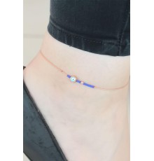 Lacivert Miyuki Taşlı Nazar Boncuklu Hal Hal - TJ-HH849-KS