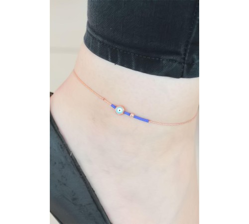 Lacivert Miyuki Taşlı Nazar Boncuklu Hal Hal - TJ-HH849-KS