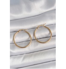 316 Çelik Gold Renk 27 mm Halka Model Kadın Küpe - TJ-BKP10508