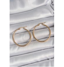 316 Çelik Gold Renk 33 mm Kadın Halka Model Kadın Küpe - TJ-BKP10509