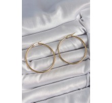 316 Çelik Gold Renk 43 mm Halka Model Kadın Küpe - TJ-BKP10510