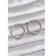 316 Çelik Gümüş Renk 27 mm Halka Model Kadın Küpe - TJ-BKP10514