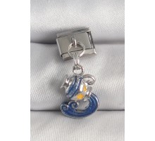 316L Çelik Gümüş Renk Sallantı Kova Burç Model Nomination Charm - TJ-BC1374