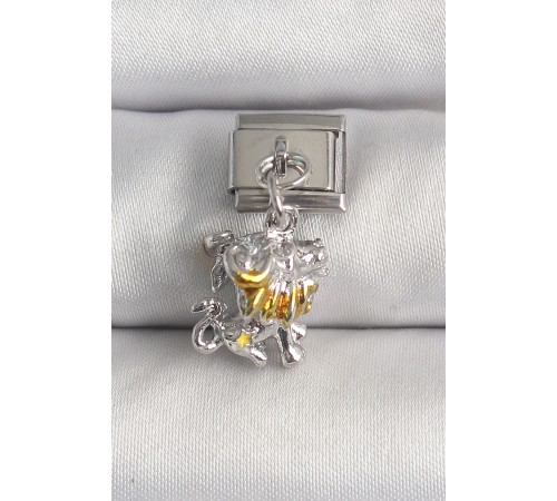 316L Çelik Gümüş Renk Sallantı Aslan Model Nomination Charm - TJ-BC1377