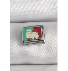 316L Çelik Gümüş Renk Renkli Portre Model Nomination Charm - TJ-BC1387