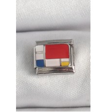 316L Çelik Gümüş Renk Karışık Renk Portre Model Nomination Charm - TJ-BC1390