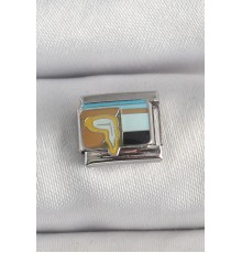 316L Çelik Gümüş Renk Renkli Portre Model Nomination Charm - TJ-BC1394