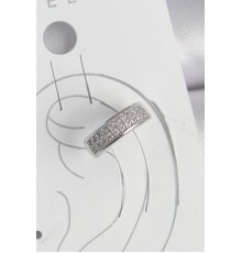 Pirinç Gümüş Renk Zirkon Taşlı Kıkırdak Model Kadın Küpe - TJ-BKP10552