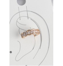 Pirinç Gold Renk Zirkon Taşlı Kadın Kıkırdak Küpe - TJ-BKP10571