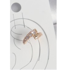 Pirinç Gold Renk Zirkon Taşlı Kadın Kıkırdak Küpe - TJ-BKP10574