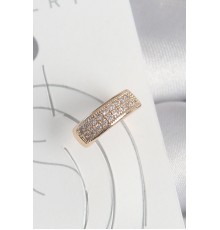 Pirinç Gold Renk Zirkon Taşlı Kadın Kıkırdak Küpe - TJ-BKP10577