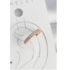 Pirinç Gold Renk Zirkon Taşlı Kadın Kıkırdak Küpe - TJ-BKP10583