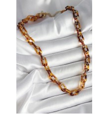 Leopar Desenli Mika Zincir Kadın Kolye - TJ-BKO10236