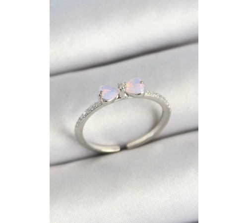 Pirinç Fiyonk Figürlü Zirkon Taşlı Gold Renk Ayarlanabilir Kadın Yüzük - TJ-BYK3773