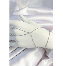 Pirinç Gümüş Renk Parçalı Ezme Zincirli Şahmeran - TJ-SN643