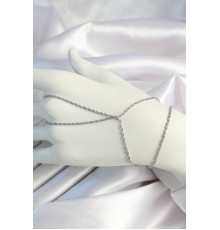 Pirinç Gümüş Renk Burgu Zincirli Şahmeran - TJ-SN646