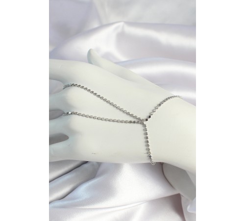 Pirinç Gümüş Renk Ezme Zincirli Şahmeran - TJ-SN649