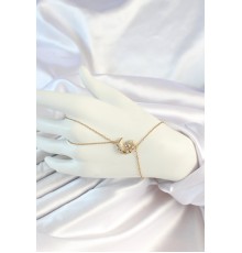 316L Çelik Gold Renk Zincirli Zirkon Taşlı Ay Figürlü Şahmeran - TJ-SN651