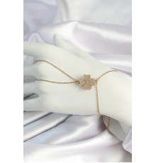 316L Çelik Gold Renk Zincirli Dönen Yonca Figürlü Şahmeran - TJ-SN653