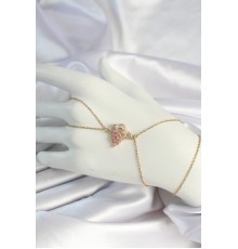 316L Çelik Gold Renk Zirkon Taşlı Kuğu Figürlü Şahmeran - TJ-SN656