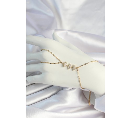 316L Çelik Gold Renk Zirkon Taşlı Göz Figürlü Şahmeran - TJ-SN657