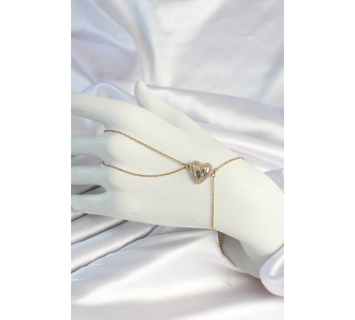 316L Çelik Zincirli Gold Renk Kalp Figürlü Şahmeran - TJ-SN660