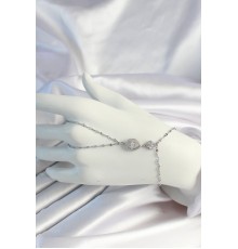 316L Çelik Zincirli Gümüş Renk Zirkon Taşlı Şahmeran - TJ-SN665