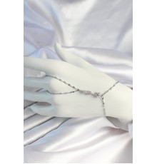 316L Çelik Zincirli Gümüş Renk Zirkon Taşlı Şahmeran - TJ-SN666