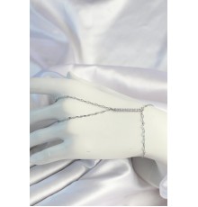 316L Çelik Zincirli Gümüş Renk Zirkon Taşlı Şahmeran - TJ-SN672