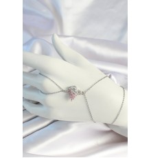 316L Çelik Zincirli Gümüş Zirkon Taşlı Kuğu Şahmeran - TJ-SN676