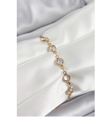 Pirinç Gold Renk Zirkon Taşlı Kadın Bileklik - TJ-BB7050