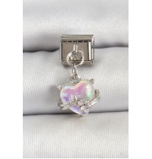 316L Çelik Gümüş Renk Kalp Nomination Charm - TJ-BC1519