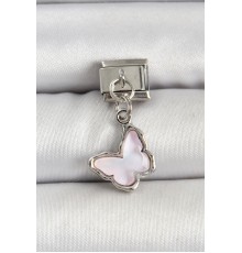 316L Çelik Gümüş Renk Lila Model Nomination Charm - TJ-BC1511