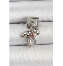 316L Çelik Gümüş Renk Fiyonk Model Nomination Charm - TJ-BC1505